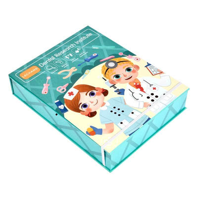Fidtoy Mallette de docteur en bois 18 pièces, jouet médical pour jeu d'imitation