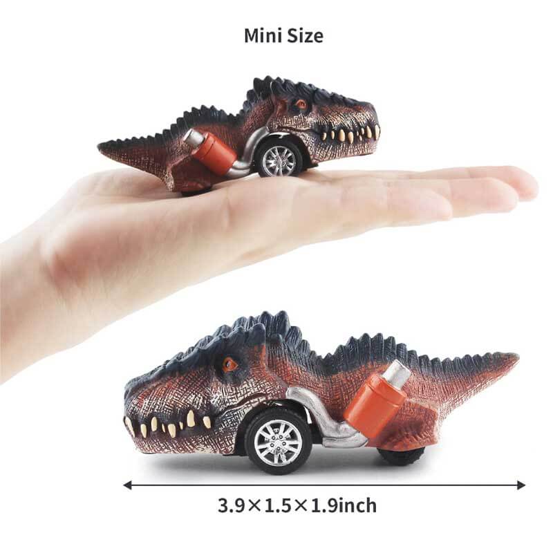 Fidtoy Voitures Jouets Dinosaures pour Enfants, Lot de Voitures à Friction, Jouets de Course pour Garçons de 3, 4, 5 Ans, Tout-petits, Coffret Cadeau de Dinosaures