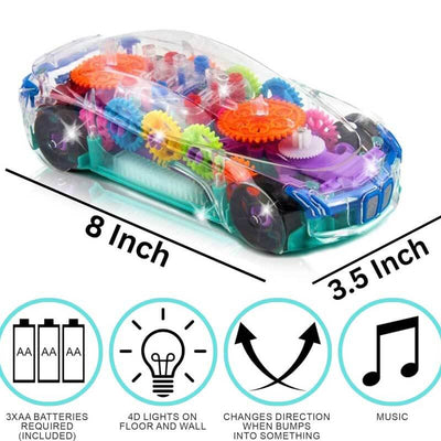 Fidtoy BrightDrive Voiture Cascadeuse Musicale Avance et Recule – Jouet Interactif Autonome pour Tout-Petits
