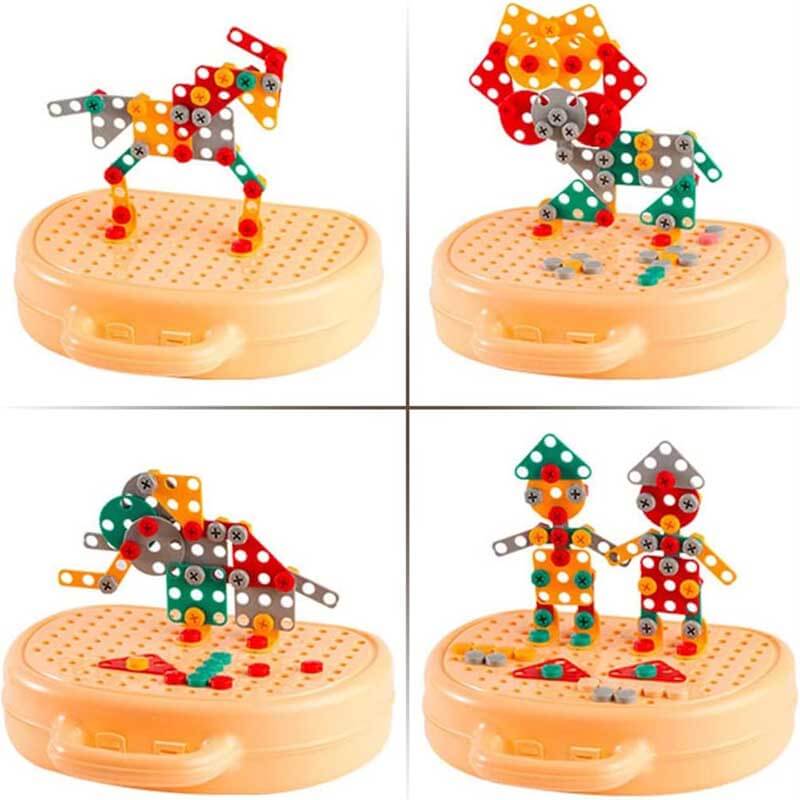 Fidtoy Creative Drilling and Screwdriver Toy Set for Kids | STEM & Fine Motor Skills