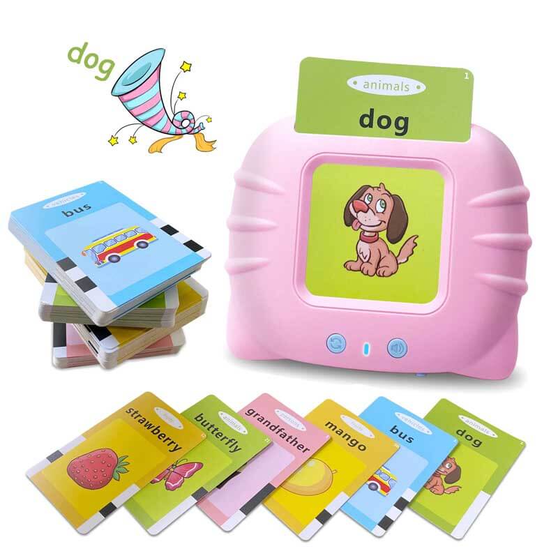 Fidtoy Juguete interactivo de tarjetas didácticas para hablar y aprender para niños pequeños
