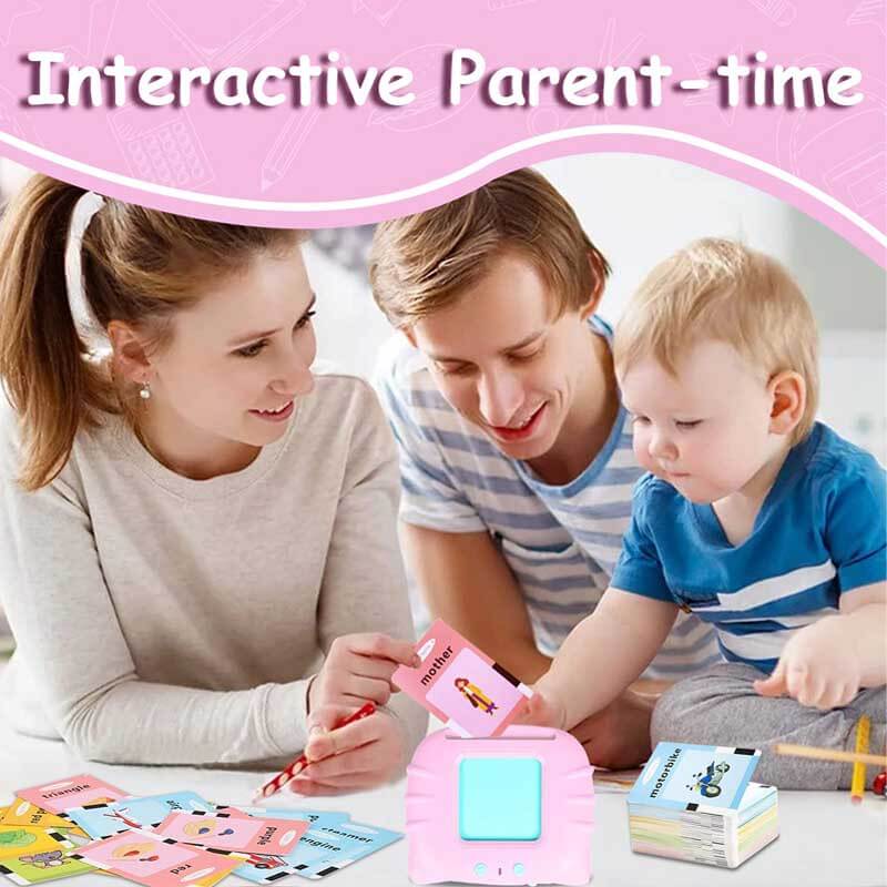 Fidtoy Juguete interactivo de tarjetas didácticas para hablar y aprender para niños pequeños