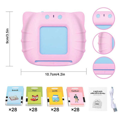 Fidtoy Juguete interactivo de tarjetas didácticas para hablar y aprender para niños pequeños