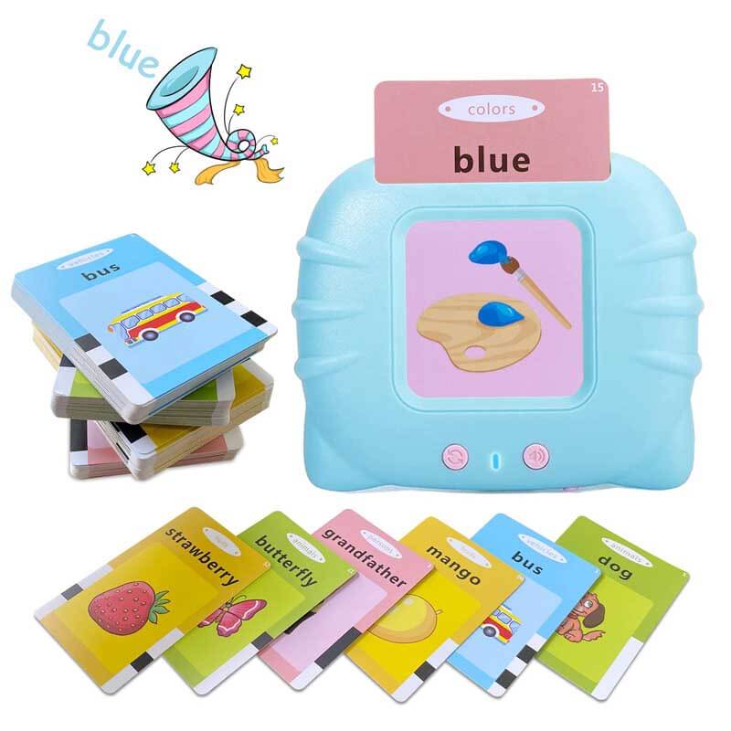 Fidtoy Juguete interactivo de tarjetas didácticas para hablar y aprender para niños pequeños
