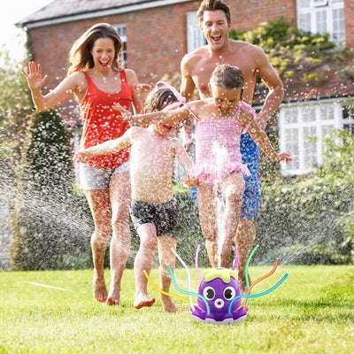 Arroseur d'eau poulpe Fidtoy pour enfants, jouet d'eau d'extérieur d'été pour jardin avec pulvérisation à 360°, jeu rafraîchissant pour pelouse, pour tout-petits, enfants et usage familial