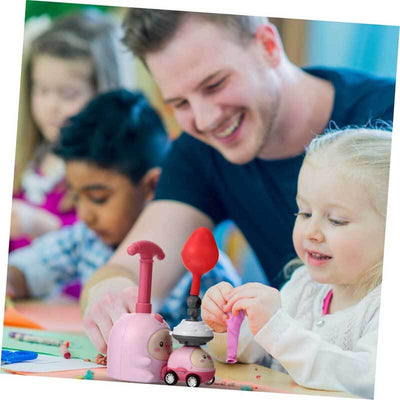 Fidtoy Coche de juguete propulsado por globos para niños pequeños de 1 a 5 años | Aprendizaje STEM y carreras y vuelos de doble modo