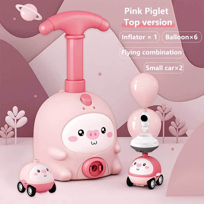 Fidtoy Coche de juguete propulsado por globos para niños pequeños de 1 a 5 años | Aprendizaje STEM y carreras y vuelos de doble modo