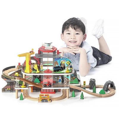 Fidtoy Dinosaur Train Playset 5-Piece Set with Moving Train & Dinosaurs