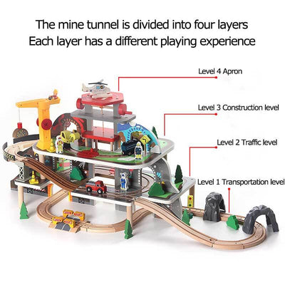 Fidtoy Dinosaur Train Playset 5-Piece Set with Moving Train & Dinosaurs