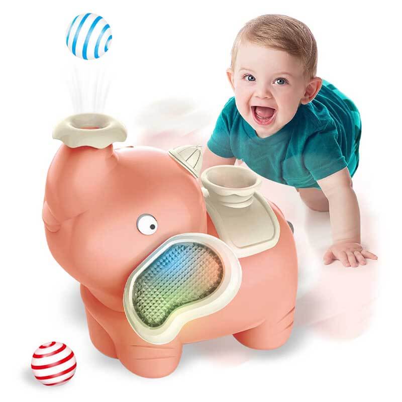 Título del producto: Juguete andador Fidtoy Elefante soplador de bolas para niños pequeños | Juguete interactivo musical con LED