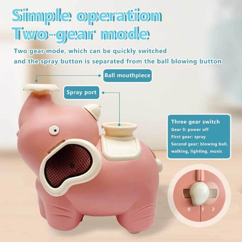 Título del producto: Juguete andador Fidtoy Elefante soplador de bolas para niños pequeños | Juguete interactivo musical con LED