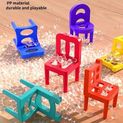 Fidtoy 96 Pcs Jeu de Chaises Empilables pour Enfants | Coordination Œil-Main & Motricité Fine