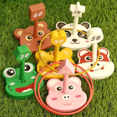 Fidtoy 42PCS Ring Toss Bean Bag Game for Kids 3+ | Hand-Eye Coordination & Counting Learning Toy