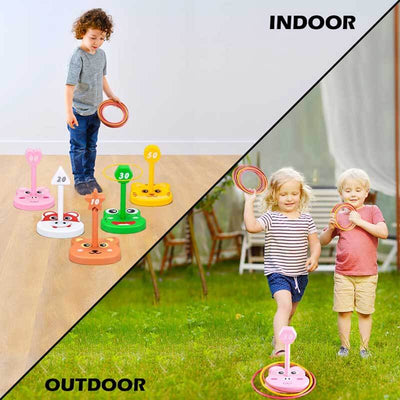 Fidtoy 42PCS Ring Toss Bean Bag Game for Kids 3+ | Hand-Eye Coordination & Counting Learning Toy