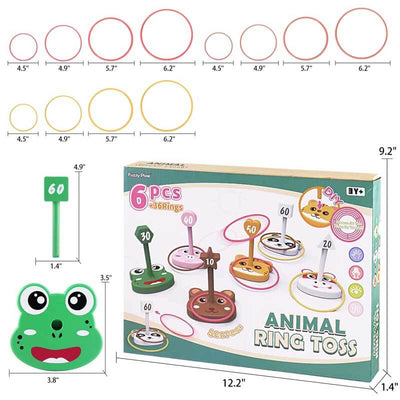 Fidtoy 42PCS Ring Toss Bean Bag Game for Kids 3+ | Hand-Eye Coordination & Counting Learning Toy