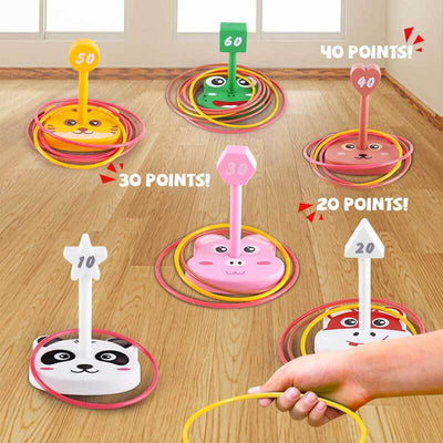 Fidtoy 42PCS Ring Toss Bean Bag Game for Kids 3+ | Hand-Eye Coordination & Counting Learning Toy