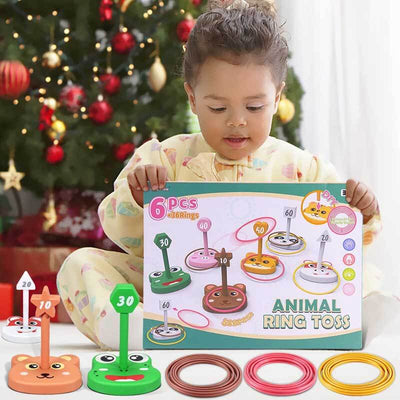 Fidtoy 42PCS Ring Toss Bean Bag Game for Kids 3+ | Hand-Eye Coordination & Counting Learning Toy