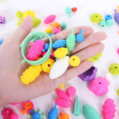 Fidtoy Pop Beads Jewelry Kit for Girls – Creative Bracelet & Necklace Making Toy
