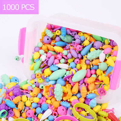 Fidtoy Pop Beads Jewelry Kit for Girls – Creative Bracelet & Necklace Making Toy