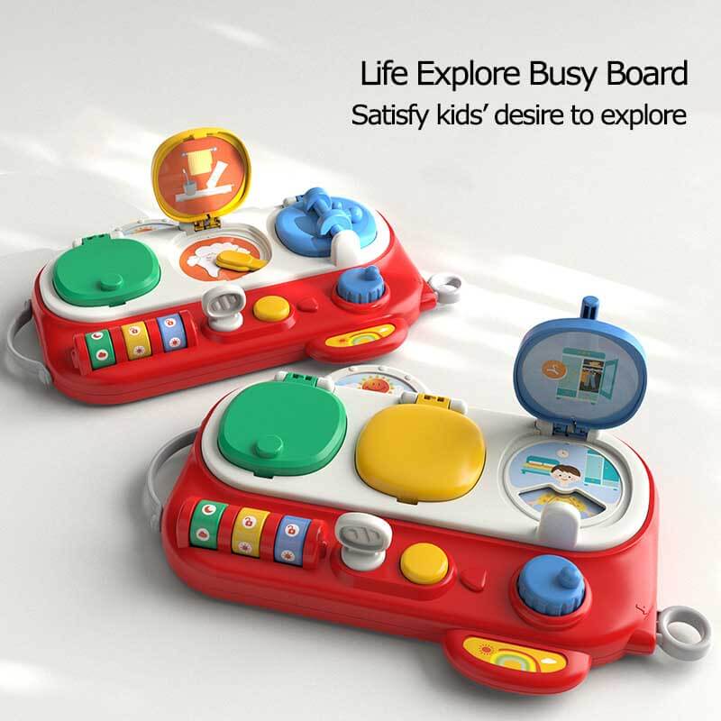 Fidtoy Busy Cube Montessori – Jouet d'éveil sensoriel interactif pour bébés et tout-petits