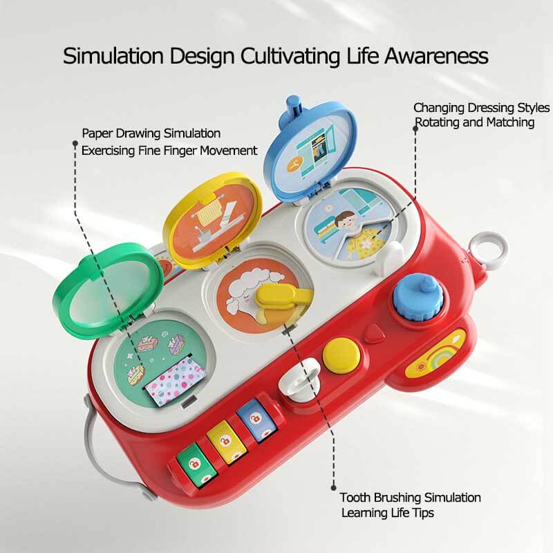 Fidtoy Busy Cube Montessori – Jouet d'éveil sensoriel interactif pour bébés et tout-petits