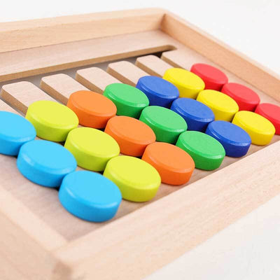 Fidtoy Juego de lógica de madera, rompecabezas de ingenio para niños