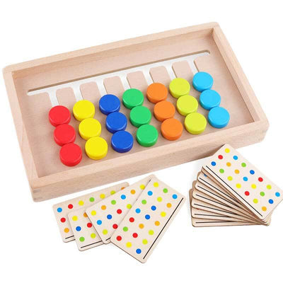 Fidtoy Juego de lógica de madera, rompecabezas de ingenio para niños
