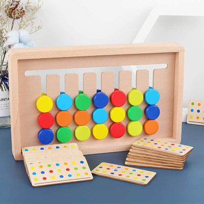 Fidtoy Juego de lógica de madera, rompecabezas de ingenio para niños