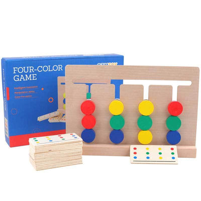 Fidtoy Juego de lógica de madera, rompecabezas de ingenio para niños