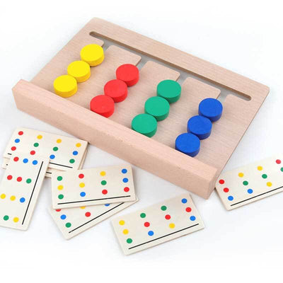 Fidtoy Juego de lógica de madera, rompecabezas de ingenio para niños