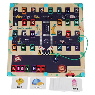 Labyrinthe d'alphabet magnétique Fidtoy – Puzzle de lettres – Jouet d'apprentissage préscolaire et de développement de la motricité fine
