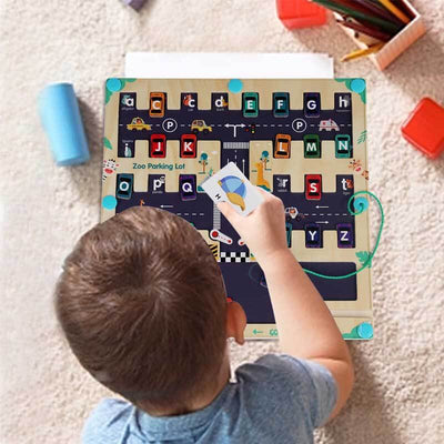 Labyrinthe d'alphabet magnétique Fidtoy – Puzzle de lettres – Jouet d'apprentissage préscolaire et de développement de la motricité fine