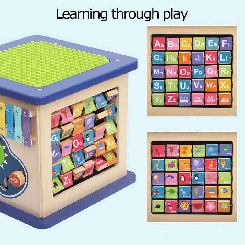 Fidtoy - Jouet d'éveil 13 en 1 pour tout-petits – Jouet éducatif Montessori pour la maison, les voyages et les moments calmes à la maternelle