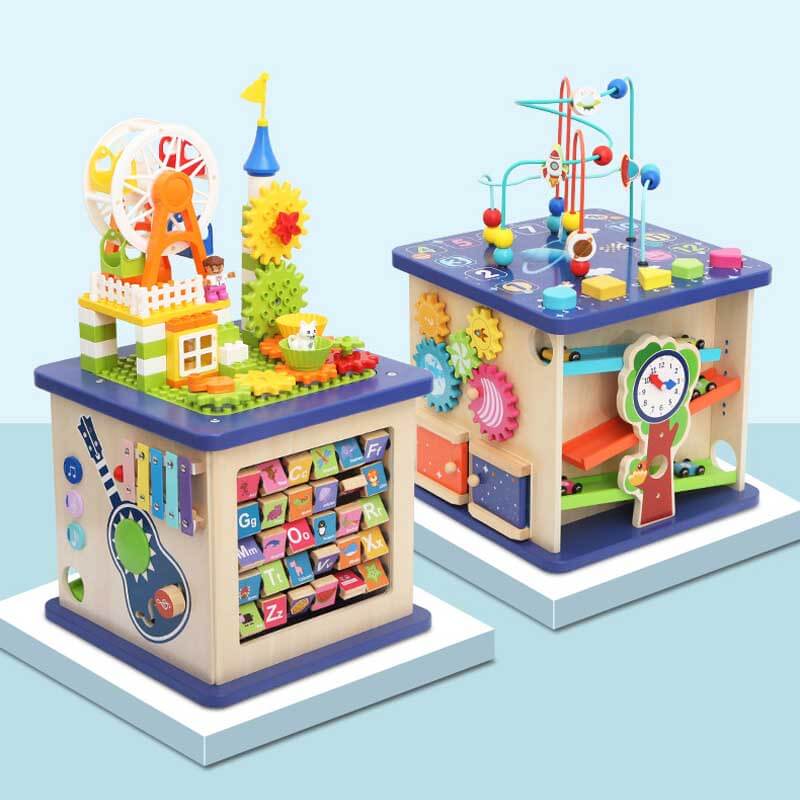 Fidtoy - Jouet d'éveil 13 en 1 pour tout-petits – Jouet éducatif Montessori pour la maison, les voyages et les moments calmes à la maternelle