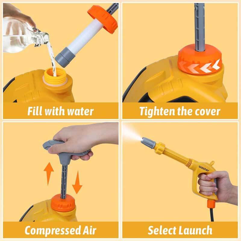 Juguete Hidrolavadora Fidtoy para Niños – Juego de Agua al Aire Libre para Lavado de Autos y Destreza