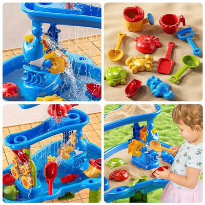 Fidtoy Water Table Play Set 3 Tier Outdoor Sand Water Toy