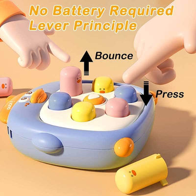 Fidtoy Mini Juego de Atrapar Topos Portátil – Juguete Interactivo para Niños Pequeños, Niños y Adultos