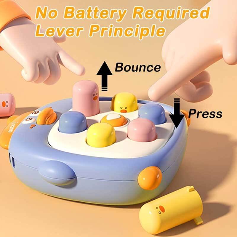 Fidtoy Mini Juego de Atrapar Topos Portátil – Juguete Interactivo para Niños Pequeños, Niños y Adultos