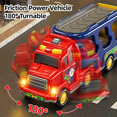 Fidtoy Christmas Toddler Truck Toy Set | Lights, Sound, and Holiday Accessories for Ages 3-7