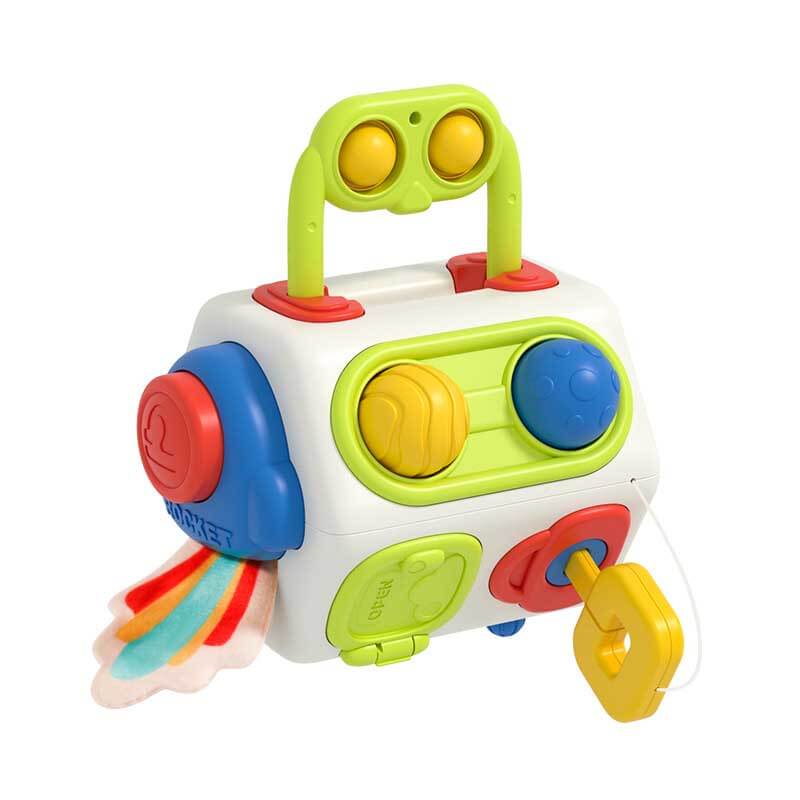 Fidtoy Montessori Busy Cube pour les tout-petits de 1 à 3 ans – Jouet sensoriel interactif pour le temps calme, les voyages et l'apprentissage précoce