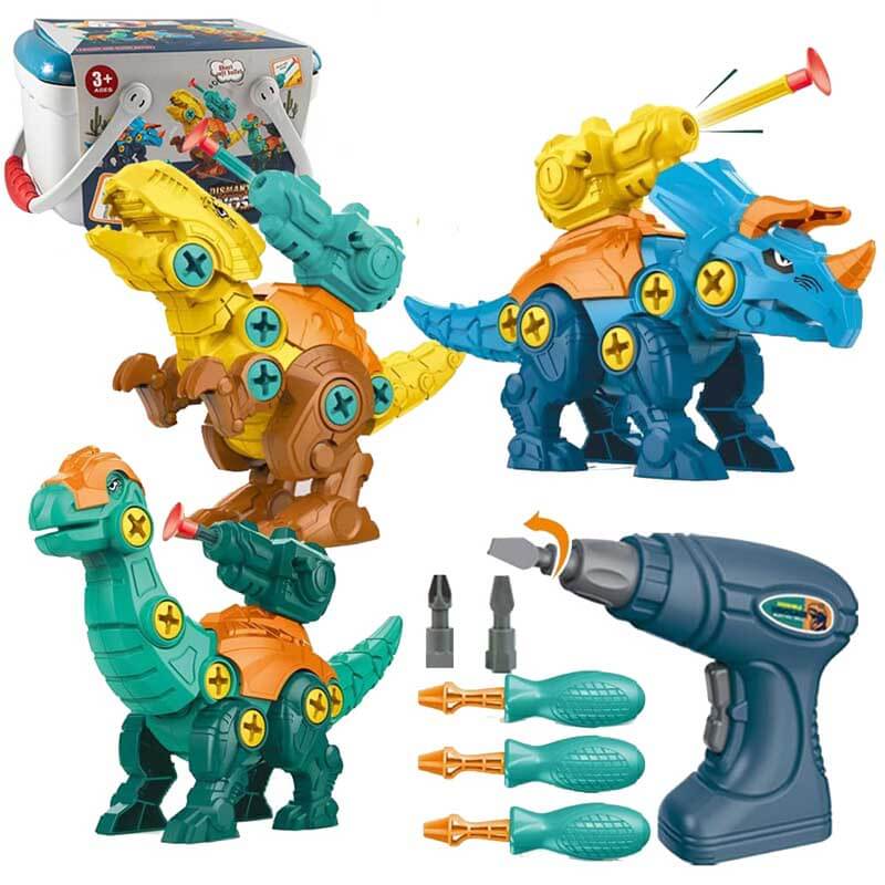 Fidtoy Take Apart Dinosaur Kit for Kids 3-8 | STEM Educational Buildable Dinosaur Toys