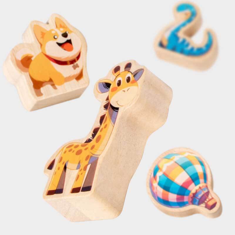 Fidtoy Animal Stacking Building Blocks | Montessori Toy for Toddlers