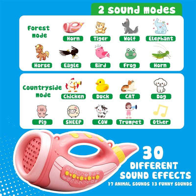 Fidtoy Animal Sounds Horn Toy for Toddlers Interactive Learning & Lung Training