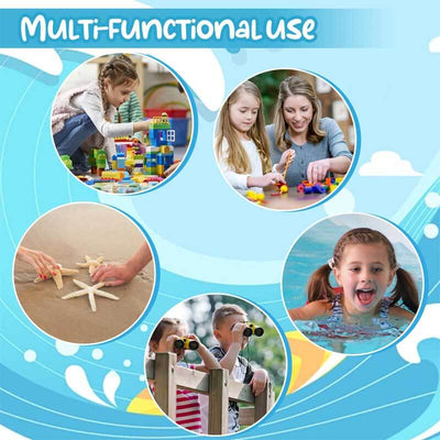 Juego de cubos de almacenamiento de malla Fidtoy para playa, conchas y juguetes para niños