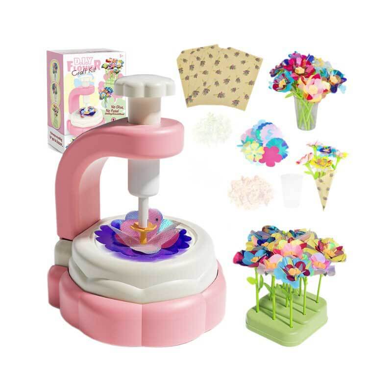 Fidtoy DIY Flower Craft Fabric Bouquet Making Spinning Machine Set – Creative Educational Toy for Kids