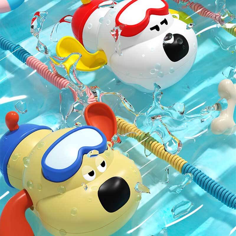 Fidtoy Juguete de baño para niños pequeños, juguete de agua de cuerda, juguete de bañera para bebés de 1, 2 y 3 años, diversión a la hora del baño, juego sensorial, piscina, juguete de playa