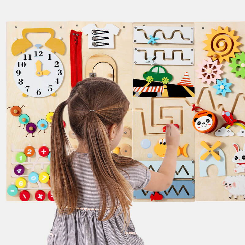 Fidtoy Planche d'activités Montessori murale pour enfants