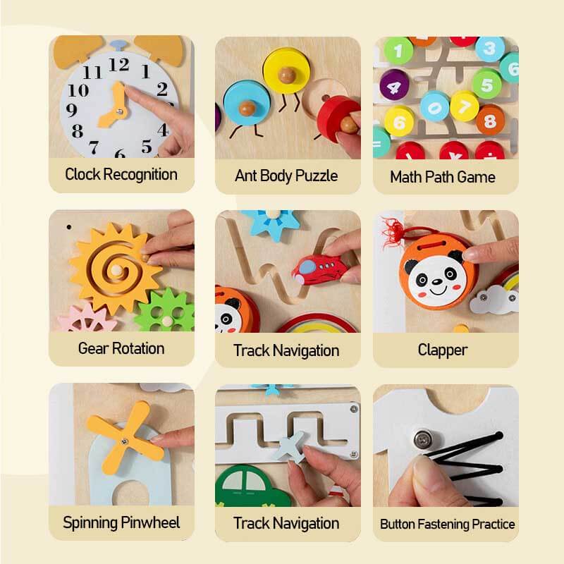 Fidtoy Planche d'activités Montessori murale pour enfants