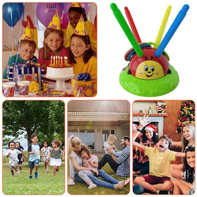 Juguete de lanzamiento y salto 2 en 1 LadybugFidtoy Musical Jump and Toss Ladyfly Fun Toy – Juego activo 2 en 1 para interiores y exteriores para niños de 5 a 7 años
