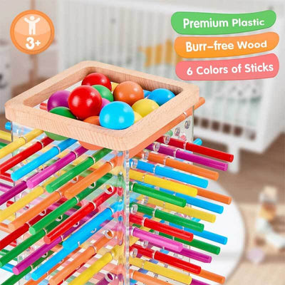Fidtoy Juego de Mesa de Madera Montessori para Niños de 3+ Juguete Educativo de Conteo y Estrategia